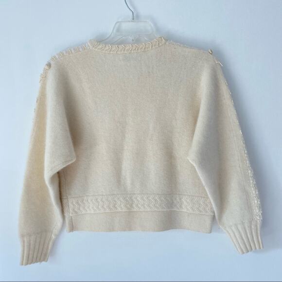 Vintage EREZ Cottagecore Angora Pearl Sweater - Picture 6 of 7